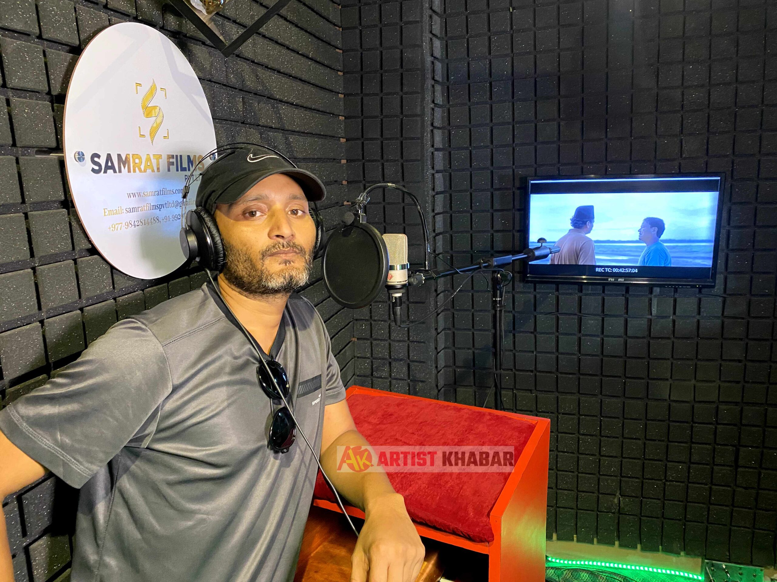 bipin karki in samrat films studio