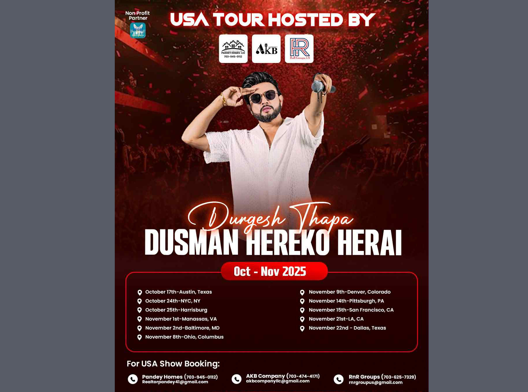 Durgesh Thapa Us Tour